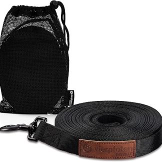 Four Paws Recall Lead for Dogs, 5 m, 10 m, 15 m, 20 m, Robust Dog Lead, Training Lead, Grip Pad, Storage Bag, Sturdy D-Carabiner (10 m)