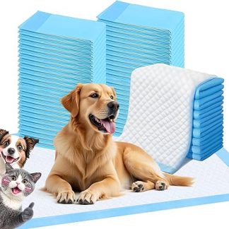 ScratchMe Training Pads for Dogs and Puppies, Pet Puppy Pads, Dog Toilet for Medium Dogs, Disposable Incontinence Pad, 60 cm x 60 cm, M, Pack of 40