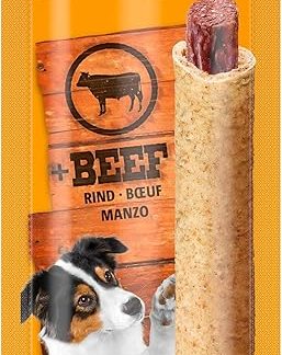 Vitakraft Beef Stick Hot Dog Treats, Beef in Grain Coat, Dog Training Treat, No Added Sugar (1 x 30 g)