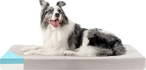 Zenapoki Dog Bed, Orthopaedic Cushion for Dogs, Good Joints, Fluffy Memory Foam, Dog Bed, Pet Bed, Cat Bed, Dog Bed, Washable with Thermal Gel