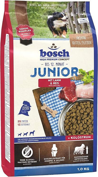 bosch HPC Junior with lamb & rice | Dog dry food for raising nutritionally sensitive puppies, 1 x 15 kg