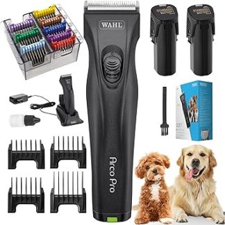 Agrarzone Edition Moser Arco Pro Dog Clippers - Attachment Comb Set and 2 Battery Clipper Dog with Excellent Performance - Razor, Trimmer, Pet Hair Trimmer, Paws & Cats