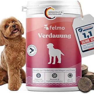 Digestive Snacks for Dogs - With Brewer's Yeast & Insect Full Fat - Prebiotic Snacks for Intestinal Balance, Skin & Immune Health - Grain-Free - Made in Germany - (180 g)