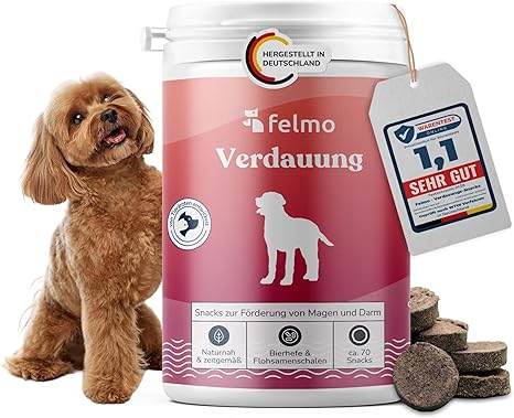 Digestive Snacks for Dogs - With Brewer's Yeast & Insect Full Fat - Prebiotic Snacks for Intestinal Balance, Skin & Immune Health - Grain-Free - Made in Germany - (180 g)