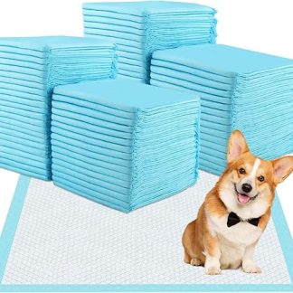 Zosenyer Pack of 100 PIPI Mats for Dogs and Puppies, 60 x 60 cm Training Pads, Changing Pads, Baby Suitable Pee Mat, Training, Leak-Proof 6-Layer Design, Very Quick Absorption