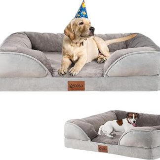ecosa Washable Dog Bed for Small and Medium Dogs Orthopaedic Dog Bed Dog Basket Cat Bed Dog Sofa Orthopaedic Foam Insert Removable Washable Cover