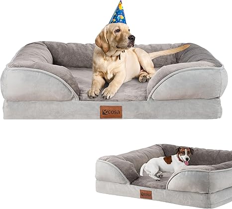 ecosa Washable Dog Bed for Small and Medium Dogs Orthopaedic Dog Bed Dog Basket Cat Bed Dog Sofa Orthopaedic Foam Insert Removable Washable Cover
