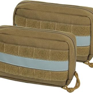 OneTigris Pack of 2 Dog Food Bags, Large Space with Reflective Strips, Suitable for Tactical Dog Harness, Training, Walking