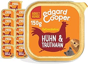 Edgard & Cooper Wet Dog Food (Chicken & Turkey, 150g x 11), Grain Free, Natural Ingredients and Fresh Meat, Full of Essential Amino Acids