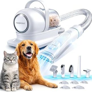 Neakasa P1 Pro Dog Clipper with Vacuum Cleaner, Quiet Clipper, Dog Cat Professional Pet Grooming Kit, Pet Hair Trimmer, Electric Dog Trimmer with 5 Proven Care Tools