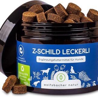 Wolfsbacher Z-Shield Snack for Dogs - Functional Snacks for Active Dogs | With Black Cumin Oil and Coconut Oil for Protection and Safety | 140 Treats for the All Season