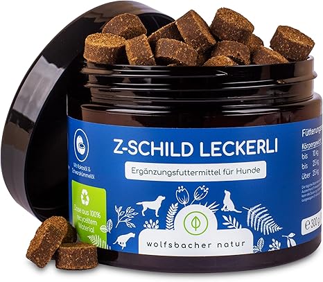 Wolfsbacher Z-Shield Snack for Dogs - Functional Snacks for Active Dogs | With Black Cumin Oil and Coconut Oil for Protection and Safety | 140 Treats for the All Season