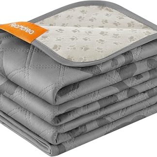 Feandrea Waterproof Dog Blanket 70 x 30 Inch Car Seat Cover for Pets Sofa Protector Machine Washable Non-Slip Backing Quilted Design Dove Grey PPB025G01