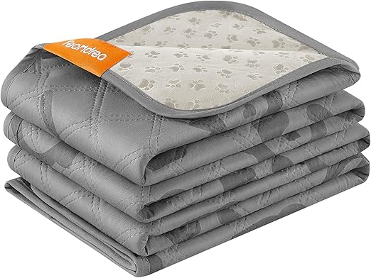 Feandrea Waterproof Dog Blanket 70 x 30 Inch Car Seat Cover for Pets Sofa Protector Machine Washable Non-Slip Backing Quilted Design Dove Grey PPB025G01
