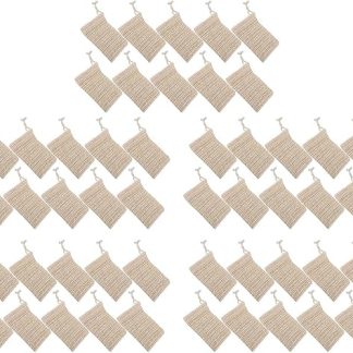 50 Packs Natural Sisal Soap Bags Peeling to Protect Soaps Protection Bag Holder