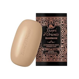 Tesori d'Oriente Solid Soap 'Hammam', 125 g, Aromatic Hand Soap with Argan Oil and Orange Blossom, Body Soap for Gentle Cleansing of the Skin, Ritual for Body & Senses