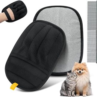 MarverFace Pack of 2 Pet Hair Removal Gloves, Breathable Pet Hair Remover with Anti-Static Function, Grooming Gloves, Brush Tool for Couch, Furniture, Carpet, Car Seat