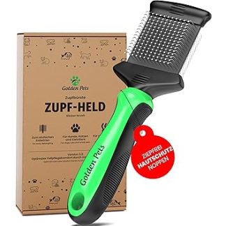 Cockapoo Slicker Brush for Dogs and Cats with Protective Nubs - Gently Removes Undercoat, Tangles & Knots - Dog Brush for Long-Haired Dogs, Cockapoo Poodle Brush for Daily Grooming Size S
