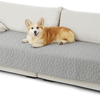 BEDSURE Waterproof Dog Blanket - 76 x 178 cm Non-Slip Dog Blanket to Protect the Couch, Dog Mat Washable for Travel, Scratch-Resistant, Dirt-Repellent, Grey