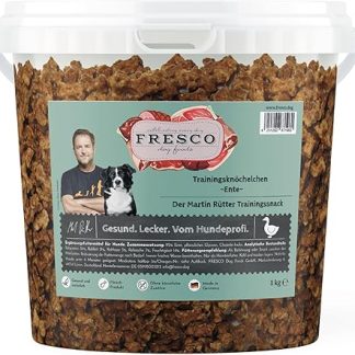 FRESCO Dog Martin Rütter Training Ankle Duck 1 kg | Treats for Dogs with Lots of Meat | Grain-Free & Sugar Free | 100% Fresh Ingredients | for Reward, Training and as a Snack