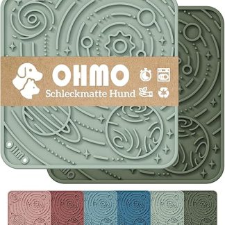 OHMO Lick Mat for Dogs, Lick Mat for Puppies and Cats, Small, for Pet Anxiety Relief and Slow Feeding, Food Grade Silicone