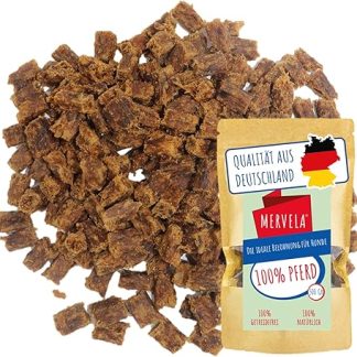 MERVELA® Premium Horse Chew Cube for Dogs, 500 g, Ideal as Training Treat, 100% Natural Horse Meat, Hypoallergenic for Sensitive Dogs, Made in Germany