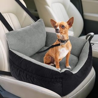Otauoaea Dog Seat Car Small Dogs up to 12 kg Sturdy Dog Car Seat with 2 Seat Belts Non-Slip Car Seat Dog with Washable Seat Cover Soft Dog Car Seat Dog Basket Dog Bed