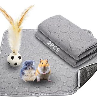 UOCAI Pack of 2 Washable Puppy Pads, 45 x 60 cm, Waterproof Pipipads, Reusable PIPI Pads for Guinea Pigs, Non-Slip Pee Mat for Dogs, Rabbits & Cats, Home & Car
