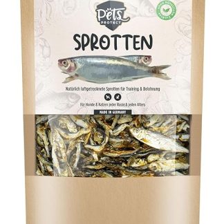 Dried Native Sprout, Dried Fish Treat, Large for Dogs, Rich in Omega-3 Fatty Acids, Also Suitable for Puppies, No Chemicals and Artificial Additives, 150 g, Made in Germany
