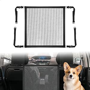 mongtsamz Dog Net Car Boot Net Adjustable Car Dog Net Safety Net 53 x 53 cm Car Net Protective Net for Dogs Pet Boot Net Car for Small Cars and SUVs, Pack of 1, Black
