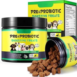 Probiotic Chewable Tablets for Dogs, Probiotics Dog Intestinal Health, Dog Intestinal Flora Building, Gastrointestinal Flora Dogs, Allergies, Yeast Balance, Immune System and General Health Supports