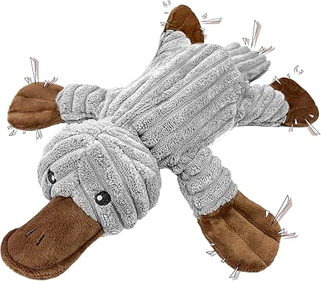 Hundespielzeug Indestructible Duck Plush Dog Toy, Puppy Toy, Cuddly Toy with Crinkle Paper and Dog Rope, Dog Chew Toy Intelligence for Puppies, Small, Medium, Large Dogs