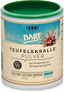 GRAU - The Original - 100% Pure Devil's Claw Powder, for Tendons and Ligaments, Joint Powder to Support Mobility and Joint Function, Pack of 1 (1 x 300 g), Supplementary Feed for Dogs