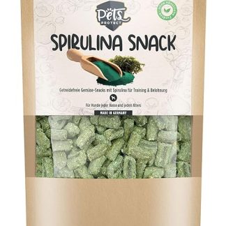 Spirulina Snack, Vegan Dog Treats Made from Alfalfa, Spinach, Spirulina & Seaweed/Knottang, Grain-Free, No Artificial Additives, For Dogs of All Ages, 150 g, Made in Germany