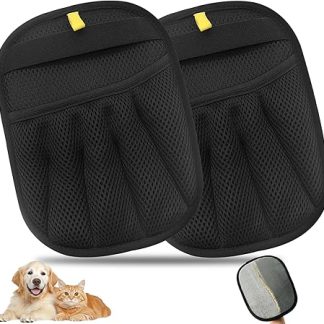 Dreaku Pet Hair Remover Glove, Fur Magnetic Glove, Reusable Glove Pet Hair Removal Antistatic for Sofas Clothes Cleaning Removal (Pack of 2)