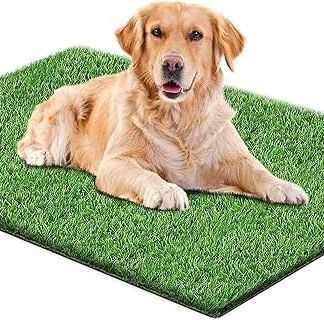 SSRIVER 80 x 100 cm Dog Toilet for Home & Dog Toilet Balcony Puppy Training Dog Toilet Replacement Lawn with Artificial Grass Outdoor Ideal for Home and Balcony