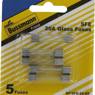 BUSSMAN BP/sfe-20 RP 20 Amp Fuses 5 Count