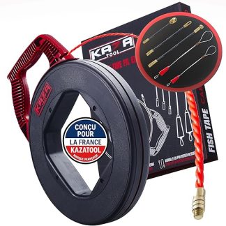 Electric Needle 50 m Φ 4.5 mm with 5 Adapters | Electric Cable Pull Made of Polyester, Ultra Resistant | Fibre Optic Feeding + 2 Flexible Guide Heads for Professional Work