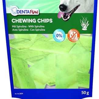 Trixie Denta Fun Chewing Chips with Spirulina Algae, 50 g, Pack of 5