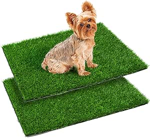Dog Toilet Puppy Training Dog Toilet Replacement Lawn Pack of 2 Reusable Puppy Toilet Grass Pee Pads for Elderly, Small, Large Dogs