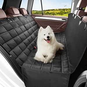 Dog Blanket Car Rear Seat 4-in-1, 100% Waterproof, Back Seat with Side Protection, Dog Seat Car Rear Seat for Cars, Trucks, and SUVs, Scratch-Resistant, Non-Slip Car Seat Cover, Dog Blanket, Back Seat