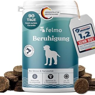 Calming Snacks for Dogs with Valerian and L-Tryptophan - Treats to Accompany Stress and Rest, Support Relaxed Moments and Wellbeing