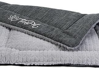 TrendPet Heaven Lined Dog Blanket, Reversible Blanket for Dogs and Cats, Grey (90 x 65 cm)