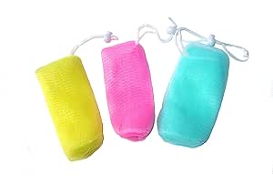 6x Soap Bag for Soap Scum, Massage Soap Net Soap Scum Bag