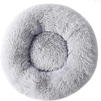 Zhoothyomiru Cat Bed Doughnut Plush Pet Bed for Cats and Dogs Round Warm Soft Comfortable Dog House Dog Sofa Cat Sleeping (38 cm) Fits a 3 kg Heavy Pet