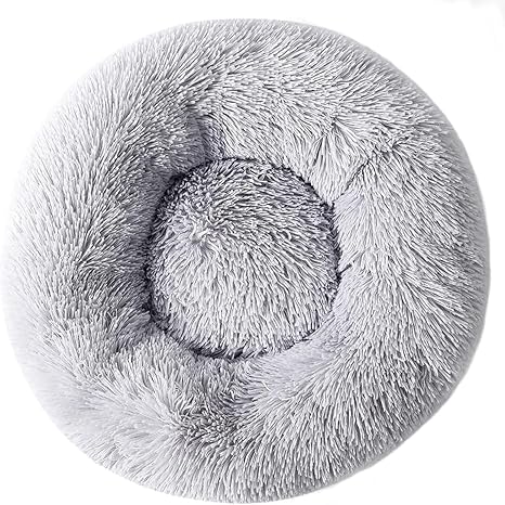 Zhoothyomiru Dog Bed Cat Bed Doughnut Plush Pet Bed for Cats and Dogs Round Warm Soft Comfortable Dog House Dog Sofa Cat Sleeping Bed 45 cm