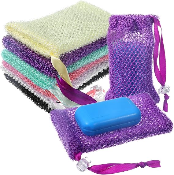 Soap Bar Bags, 6 Pack Exfoliating Mesh Holder for Bath and Shower, Suitable for Quick Drying and Convenient Storage Solutions