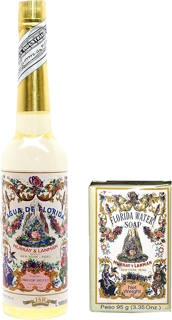 Agua de Florida 270 ml + Soap 95 g Originally from Peru, Jiri & Friends Purifying Spiritual Water | Florida Water Promotes Relaxation - (Agua de Florida + Soap