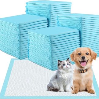 Wozzies 60 x 60 cm PIPI Mats for Dogs, Pack of 100 Training Pads for Puppies, Puppy Pads Have A Six-Layer, Leak-proof Design, Dries Quickly, Reduces Odour