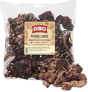 DIBO Horse Lungs, 250 g Bag, the Small Natural Chew Snack or Treat for In Between, Dog Food, Quality Chew Items Without Chemicals